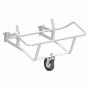 Support en métal rilsan pour seaux 10 et 20 lt, avec roue ø 80 mm