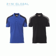 Polo de travail manches courtes bicolore en coton/polyester - Company Payper avec poche poitrine et bordures en bord-côtes_0