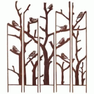 Treillis brise vue en 5 parties Oiseaux L : 137,5 x 1,5 x 170 cm Esschert Design - marron 8714982279508 Treillis brise vue en 5 parties Oiseaux L : 137,5 x 1,5 x 170 cm Esschert Design - marron 8714982279508