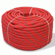 Vidaxl corde de bateau polypropylène 16 mm 50 m rouge 143821