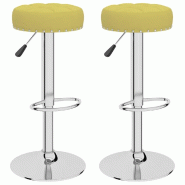 VidaXL Tabourets de bar lot de 2 vert tissu Modèle Atlas Panorama Luna - 332976
