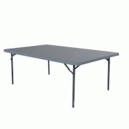 ZOWN Table pliante rectangulaire 200 x 122 cm Imperial200 - gris plastique SP-PT057X001A ZOWN Table pliante rectangulaire 200 x 122 cm Imperial200 - gris plastique SP-PT057X001A