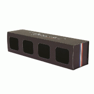 Boite fourreau carton "Elegance" 4 fenêtres 27,2x7x6,6 cm - par 60