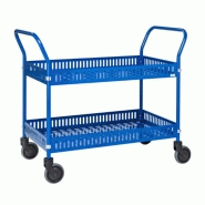 Chariot métal avec paniers Bleu Chariot métal avec paniers Bleu