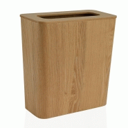 Corbeille de bureau rectangulaire en bois - frêne - wadiga - h30 x l30 x pr15cm Corbeille de bureau rectangulaire en bois - frêne - wadiga - h30 x l30 x pr15cm
