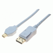 Cordon displayport / mini displayport 1.2 blanc - 2m 128002