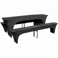 Décoshop26 - Housse pour table de pique-nique/bancs 3 pièces Anthracite DEC022383 - 3001297669601 Décoshop26 - Housse pour table de pique-nique/bancs 3 pièces Anthracite DEC022383 - 3001297669601