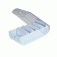 Exacompta Lot de 8 Boîte à fiches Bunny, format A8, capacité 650 fiches, coloris bleu pastel - 9002493047853