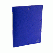 Exacompta - Réf. 50702E - 10 boites de classement Exabox Dos 25mm Carte lustrée Scotten - A4 - Bleu - bleu en carton 50702E