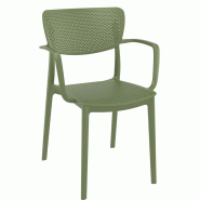 Fauteuil terrasse restaurant Loft - VERT OLIVE Fauteuil terrasse restaurant Loft - VERT OLIVE