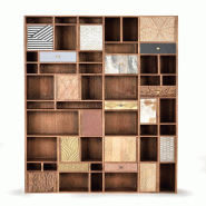 GINER Y COLOMER SL Bibliothèque Mumbai en bois de manguier 200cm x 115cm x 30cm - marron 6128