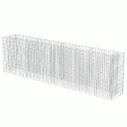 Helloshop26 - Jardinière lit surélevé plantes fleurs jardinà gabion acier galvanisé 360 x 50 x 100 cm 02_0001295 - 3000076651530