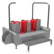 Système de nettoyage pour semelles et bottes avec brosses