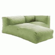 Oviala Business Salon de jardin un fauteuil d'angle et 1 méridienne vert cactus - vert polyester 114376
