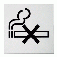 Plaque ne pas fumer 120x120mm adhésive aluminium argent - DUVAL - 66-0102-2306 - 584989 Plaque ne pas fumer 120x120mm adhésive aluminium argent - DUVAL - 66-0102-2306 - 584989