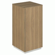 Podium 1 porte push-pull Vertigo T01 MDF naturel et olivier 45x45x90cm