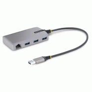 StarTech Hub USB 3 Ports - 3x Ports USB-A - Gigabit Ethernet