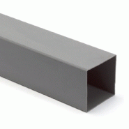 Tube carré PVC gris - Référence 41TC0103503503 - 035x035x03 - Longueur 6 mL