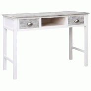 VidaXL Bureau Gris 110x45x76 cm Bois Modèle Atlas Office Prime - gris Bois massif 284153