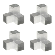 Vidaxl connecteurs de poteau 4pcs forme en y métal galvanisé 101x101mm 145482