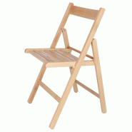 WellHome - Chaise BAS en bois de hêtre - finition vernie 43x47x79 cm - beige Bois massif WH13340