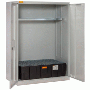 Armoire à fûts 14/20 avec bac de rétention PE 250 litres et caillebotis acier galvanisé - CEMO - 11572F Armoire à fûts 14/20 avec bac de rétention PE 250 litres et caillebotis acier galvanisé - CEMO - 11572F