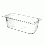 Bac glace polycarbonate, HENDI, 5L, Transparent, 360x165x(H)120mm - transparent matière synthétique 807026