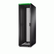 Baie EasyRack 600mm/42U/1200mm avec toit, panneau latéral, roulettes, noir_0