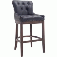CLP Tabouret de bar Lakewood antique-foncé cuir véritable Noir - noir cuir 101206001 CLP Tabouret de bar Lakewood antique-foncé cuir véritable Noir - noir cuir 101206001