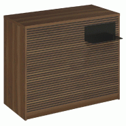 Comptoir Vertigo H T01noir spl.Droit L120cm 2tabl.Couliss. 4tab.Amovib.  Olivier