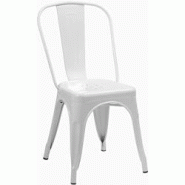 Décoshop26 - Chaise de salle à manger style industriel factory en métal blanc vieilli CDS09312 - blanc 3000472069601 Décoshop26 - Chaise de salle à manger style industriel factory en métal blanc vieilli CDS09312 - blanc 3000472069601
