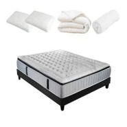 Ensemble Matelas Ressorts ensachés + Sommier + Accessoires 180x200 cm PHIGALIE OLYMPE LITERIE - blanc Mousse à mémoire de forme 4VP.PIL.K15.K.1820 Ensemble Matelas Ressorts ensachés + Sommier + Accessoires 180x200 cm PHIGALIE OLYMPE LITERIE - blanc Mousse à mémoire de forme 4VP.PIL.K15.K.1820