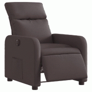 Fauteuil inclinable électrique Marron foncé Tissu Modèle Corlonora - 8721012219151