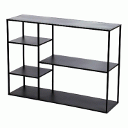 Helloshop26 - Étagère autoportante 120 x 35 x 87,5 cm métal noir 03_0006952 - 3001854047767