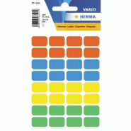 HERMA 160 étiquettes coloris assortis multi-usage, format 12 x 19 mm (5 feuilles 9x16 / cdt) - 3631
