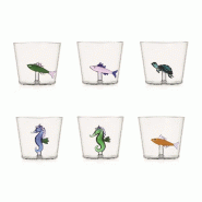 Ichendorf - Ensemble de 6 verres à verres à eau NOUVEAU JARDIN MARIN - Conçu par Alessandra Baldereschi - 8032397064992