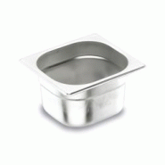 Lacor Bac Gastronorme GN 1/6 en acier inoxydable AISI 200, 10 cm 1,6 L - inox 66610Z