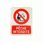 Panneau pêche Interdite - personnalisable, durable et facile à installer Panneau pêche Interdite - personnalisable, durable et facile à installer
