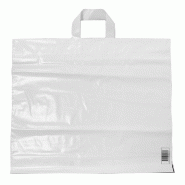 Sac plastique blanc à poignées souples 57x57+7cm - par 100