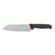 Schneider - S-Grip Santoku, sans bol, poignée : noir, rouge, 180 mm - noir acier 267030