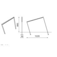 Ste110 arceau urbain edgetyre - mmcité 1 a.S. - en acier - hauteur 885 mm