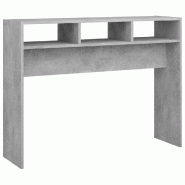 Table console gris béton 105x30x80 cm bois d'ingénierie Modèle Ombre Omega Plus - 808309