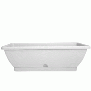 Veca Jardinière de balcon Venise avec récupérateur d'eau 60 cm blanche - blanc 8006839032146