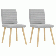 VidaXL Chaises à manger lot de 2 gris nuage tissu Modèle Velvet Horizon - 4101183