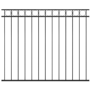 Vidaxl panneau de clôture acier 1,7x1,5 m noir 146319