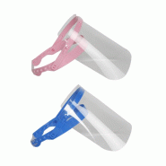 Visière transparente BLEUE - COLOR x L 280 x P 0,4 x H 195 mm complète Réf : 490712