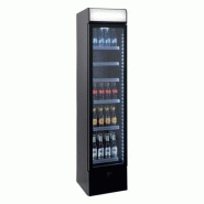Vitrine à boissons etroite r600a 1 porte battante vitree, 6 etageres , 0°c/+7°c L2G