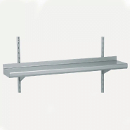 Étagère murale à crémaillère 1 niveau en inox largeur 290 mm (Longueur, mm: 2000 - Réf 509978-44)_0