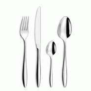 Amefa Ménagère 49 pièces Ariane - Couverts inox 18/10 design délicat avec service à salade - Coffret long - argenté inox 3546694640711