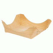 Barquette feuille de pin 10x10x3,5cm - par 100